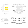 New 3535 two-color temperature lamp bead high-light white warm white led lamp bead 3535 four-core two-color temperature led lamp bead
