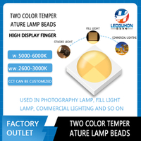 New 3535 two-color temperature lamp bead high-light white warm white led lamp bead 3535 four-core two-color temperature led lamp bead