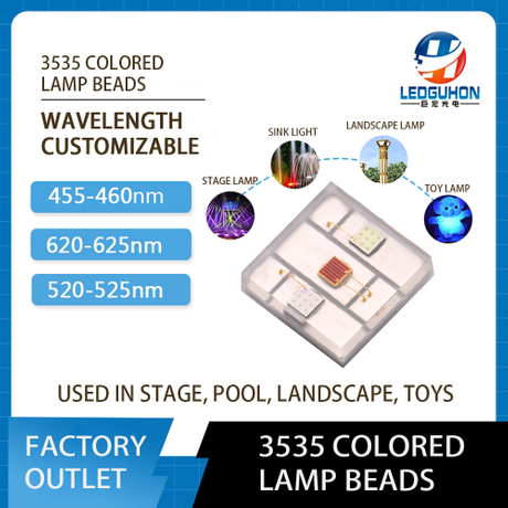 Custom 3535RGB ceramic lamp bead stage light aquarium light blue, red and green three-in-one high light full color led lamp bead