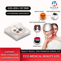 Customized 3535 Ceramic Red Infrared Emitting Tube Medical Heating LED Beads Medical Beauty Physical Therapy 3535 LED Beads