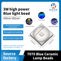 Ceramic 7070 single core red green blue LED bead high brightness stage light landscape light dedicated RGB light source