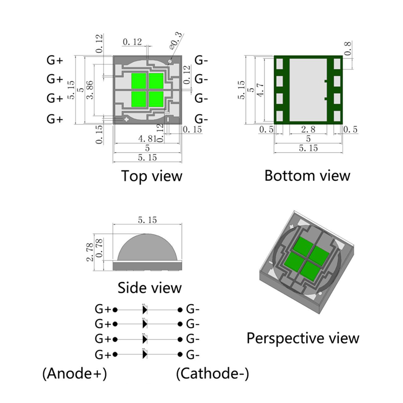 3W High Power LED Datasheet 3 Watt Green LED