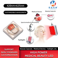 Customized 3535 Medical Beauty Physical Therapy Red Violet Dual Color 420nm 625nm LED Beads