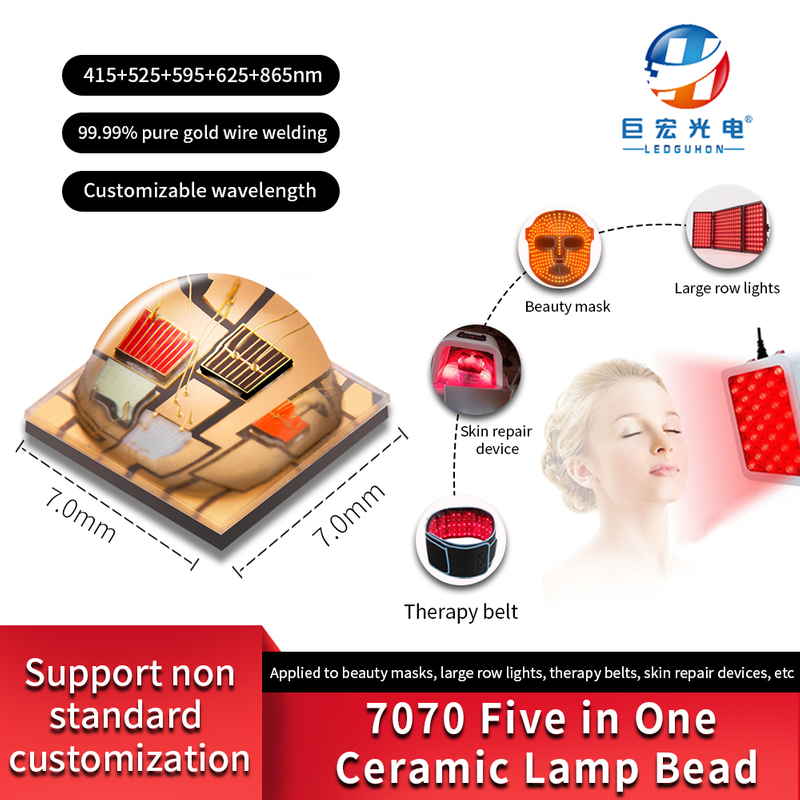 Ceramic 7070GRVIRY colorful high-power ultra high brightness medical beauty therapy LED light source