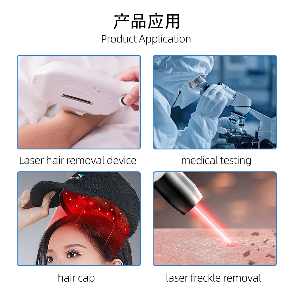 5050 laser VCSEL multi band ceramic gold-plated bracket for medical beauty LED beads