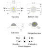 4pins 2w White Yellow 2in1 High Power Led Chip