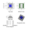 460nm 5050 Chip LED High Power LED 3 Watt Blue