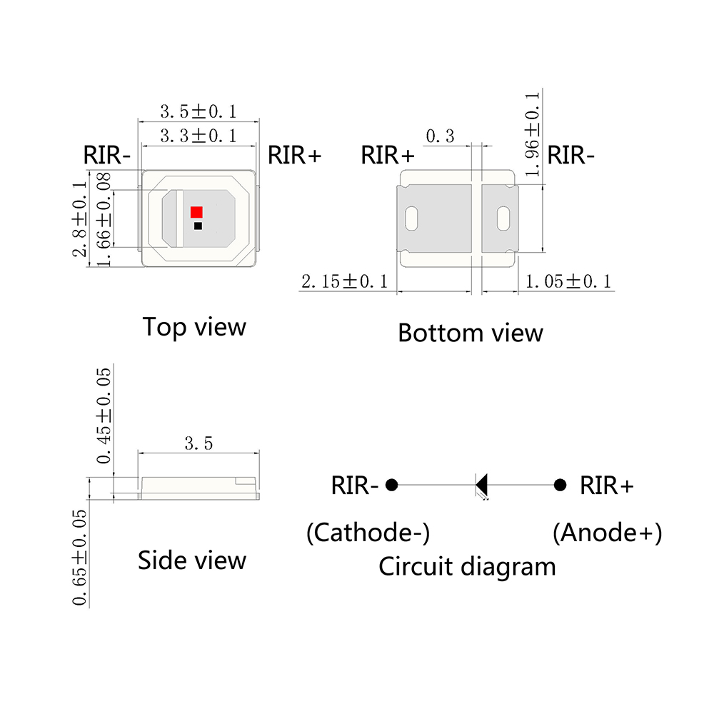 2835 patch 655-855nm infrared medical beauty LED beads