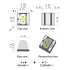 SMD 3535 Specifications LED Raw Material Parts 590nm Amber LED