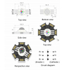 6pins High Power 1.5W 3W 9W RGB Led With PCB