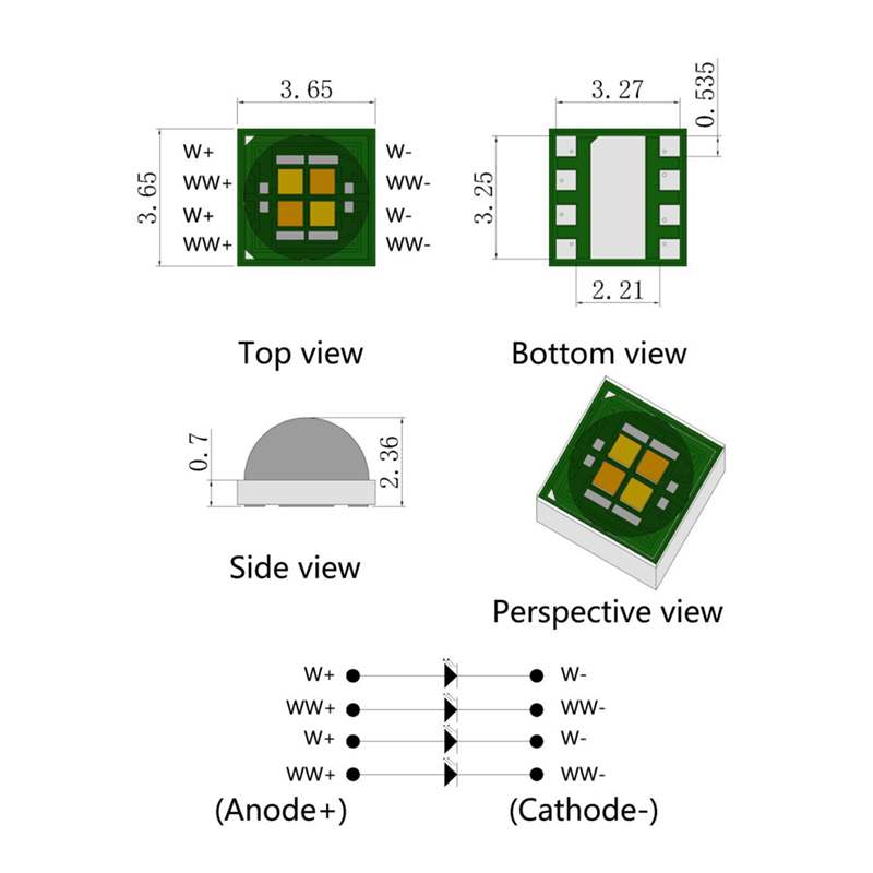 CCT 6500K High Power LED SMD LED Diode White High Power