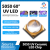 5050 quartz glass 60° lens LED chip 365-425nm anti-counterfeiting detection high-power LED light source
