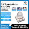Ceramic 3535 3W high-power infrared LED light source with emission angles of 850/970/1050/1210nm and a 20° emission angle